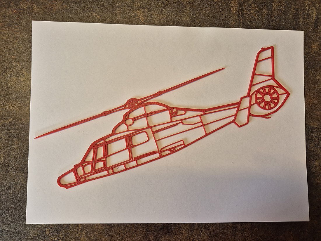 Airbus AS365 Dauphin, hélicoptère imprimé en 3D, décoration murale HélicoSimu