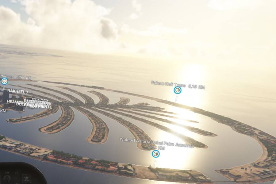 Dubaï vu depuis le simulateur d’hélicoptère HélicoSimu
