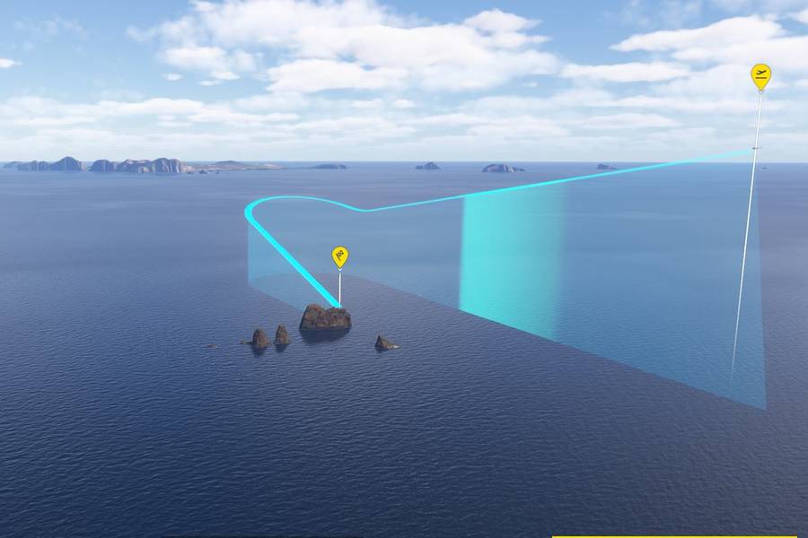 Défi d’atterrissage de précision sur le phare de Þrídrangaviti en Islande, sur le simulateur de vol hélicoptère HélicoSimu